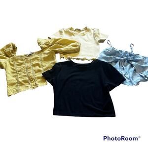 Crop top bundle women’s size medium NWT‎ blush wild fable